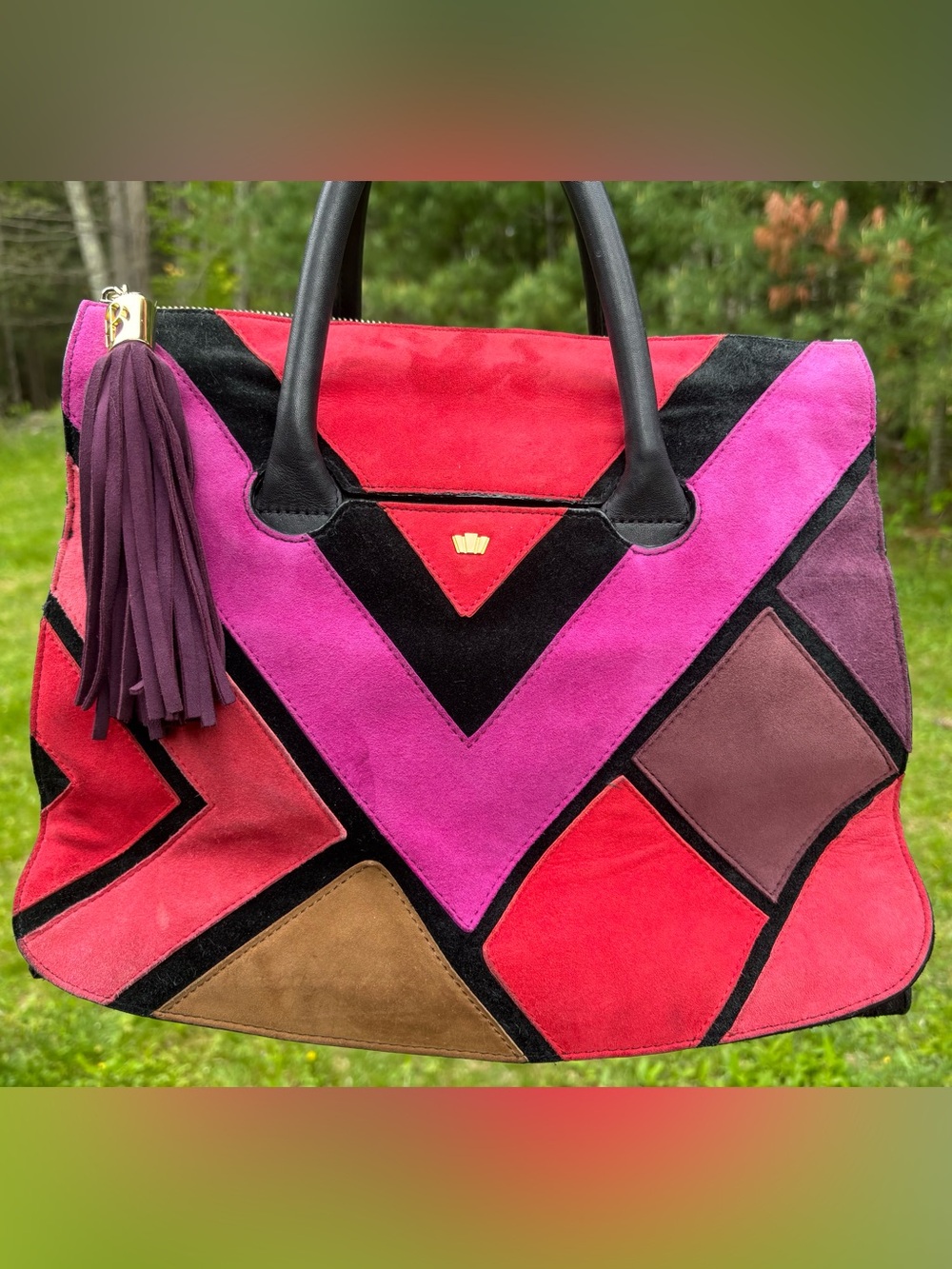 Henri Bendel Suede Leather Shoulder Bag